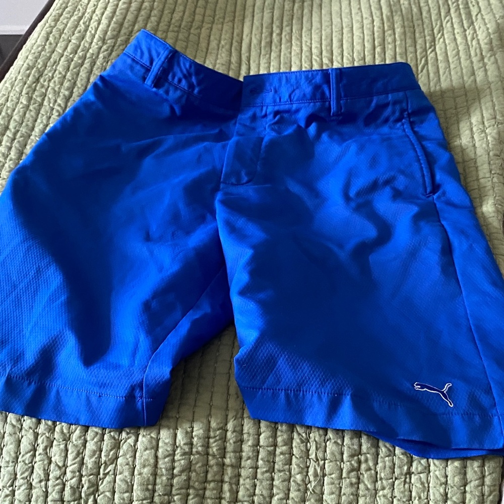 Puma boys Vibrant Blue golf Shorts